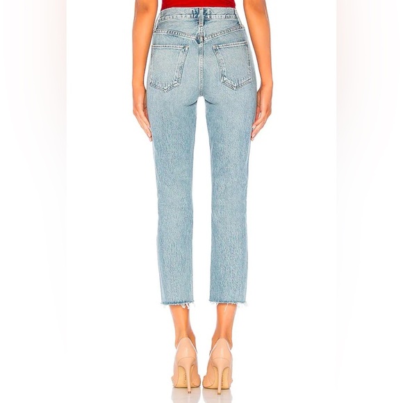 AGOLDE Riley High Rise Straight Crop Jeans Zephyr 25 - Picture 4 of 12